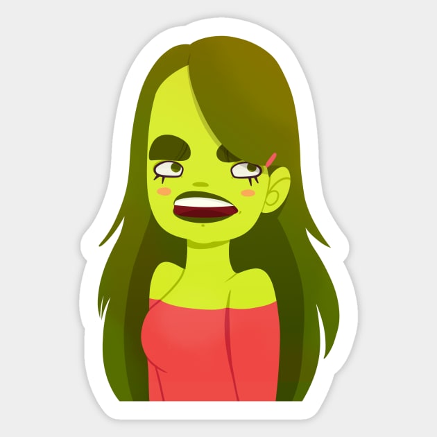 Cactus Girl Sticker by Twkirky